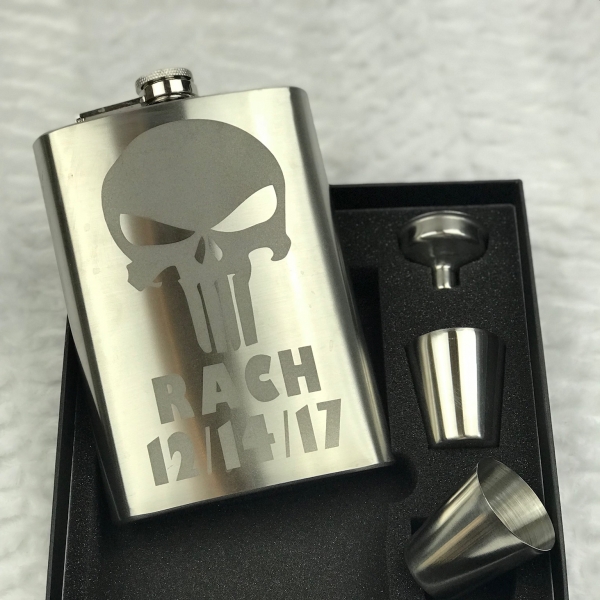 Stainless Steel Flask Gift Set / Personalized Flask / Customized Gift 