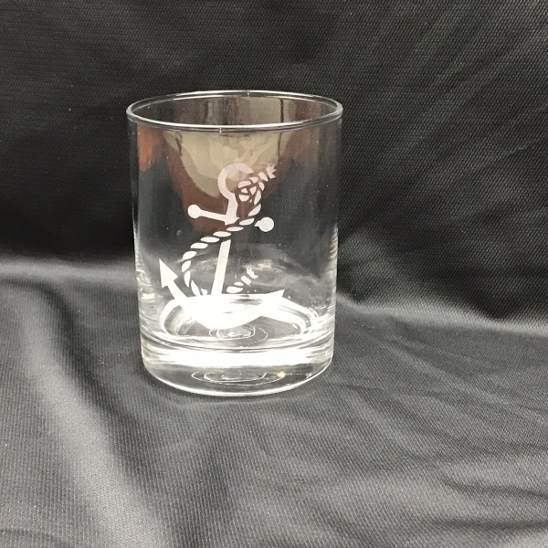 Anchor / Whiskey Old Fashioned Glass / Personalized Rocks Glass