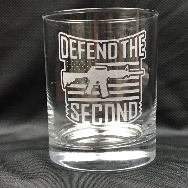 Defend The 2nd // Whiskey Old Fashioned Glass