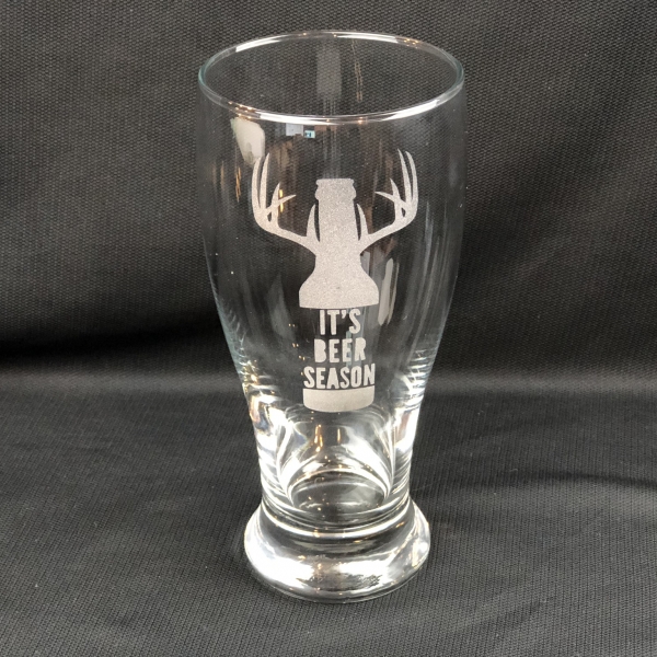 It's Beer Season 19oz. Personalized Beer Glass, Custom Beer Glass